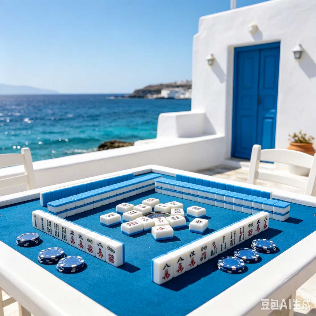 mahjong set with dice and chips
